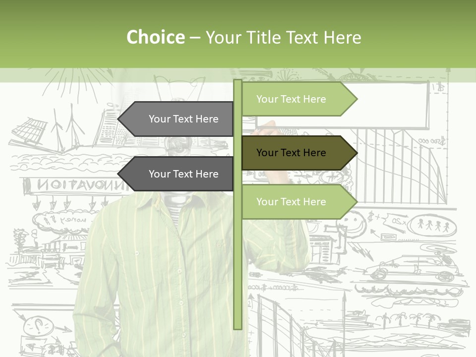 A Man Standing In Front Of A Whiteboard With A Light Bulb On It PowerPoint Template