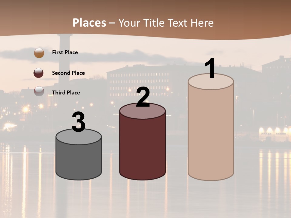 A Large Body Of Water With A City In The Background PowerPoint Template