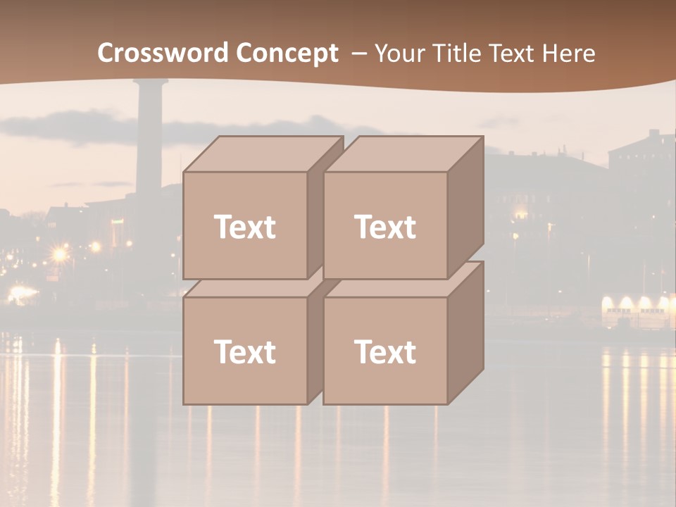 A Large Body Of Water With A City In The Background PowerPoint Template