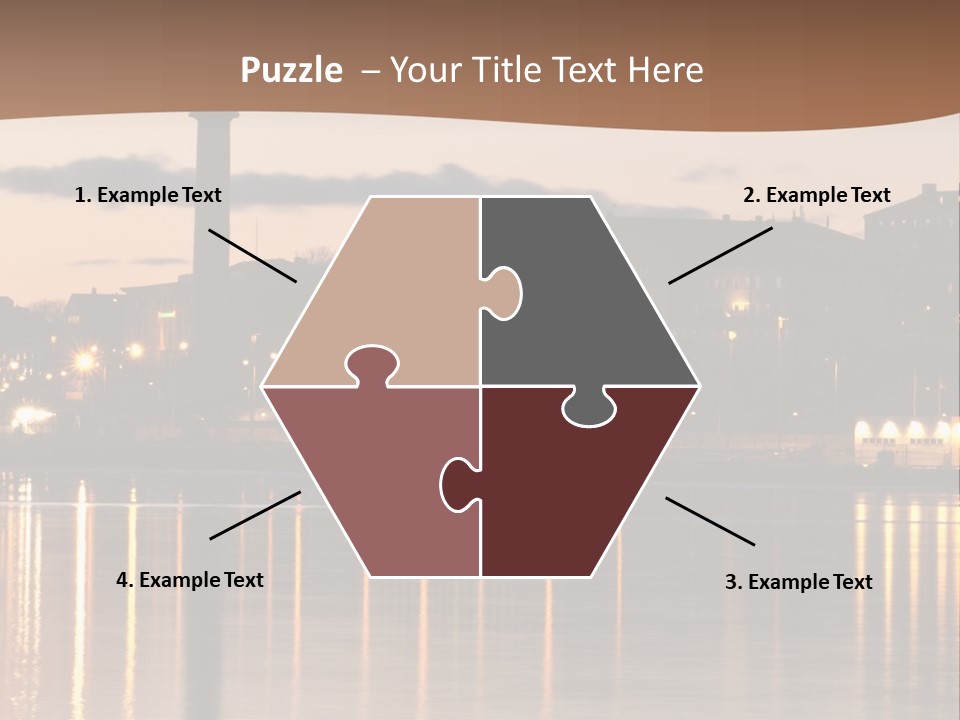 A Large Body Of Water With A City In The Background PowerPoint Template