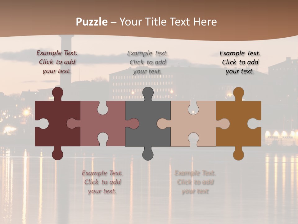 A Large Body Of Water With A City In The Background PowerPoint Template