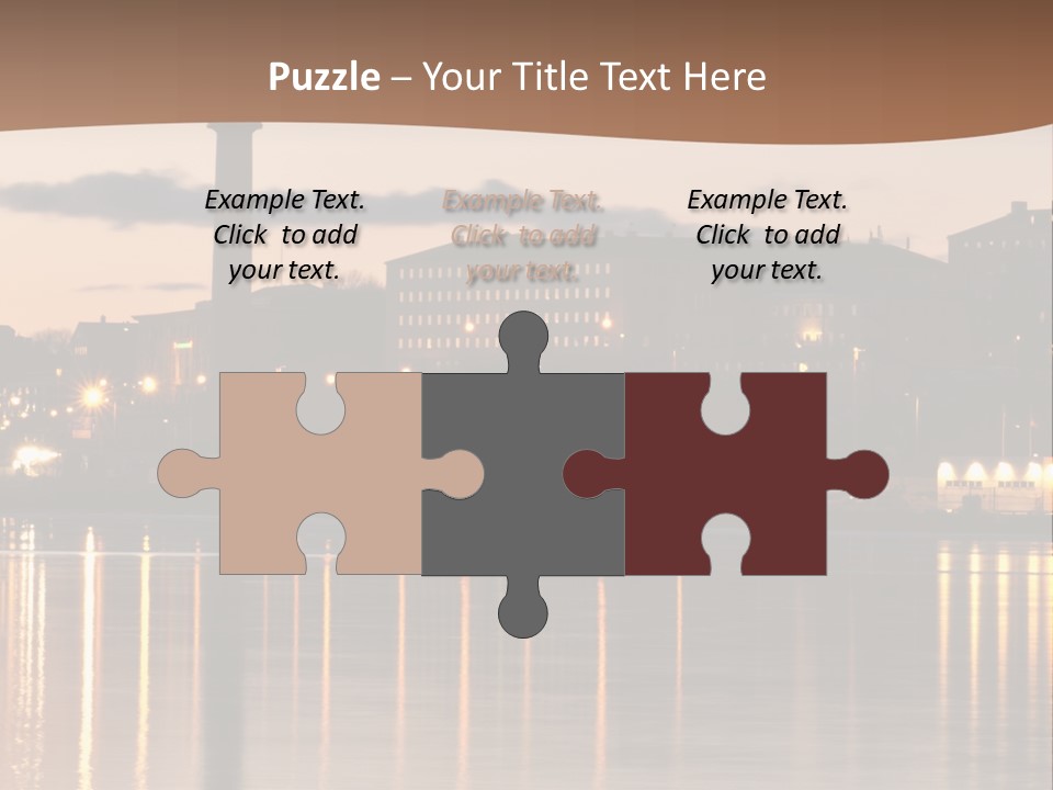 A Large Body Of Water With A City In The Background PowerPoint Template