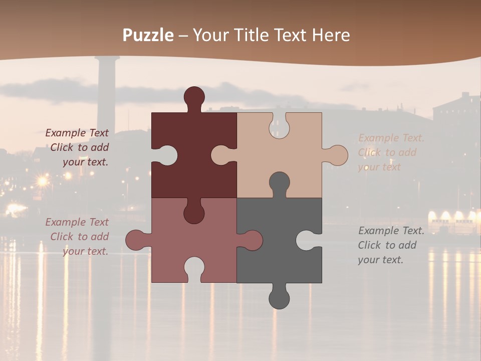 A Large Body Of Water With A City In The Background PowerPoint Template