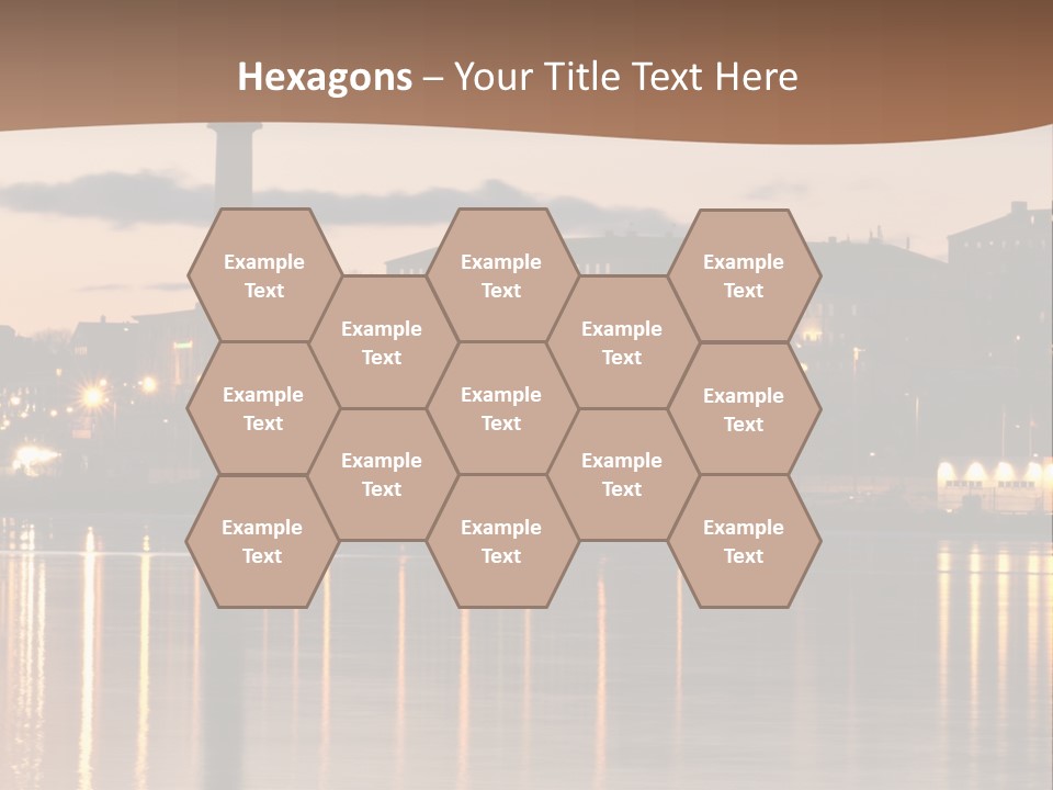 A Large Body Of Water With A City In The Background PowerPoint Template