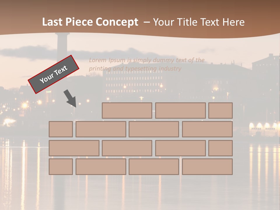 A Large Body Of Water With A City In The Background PowerPoint Template