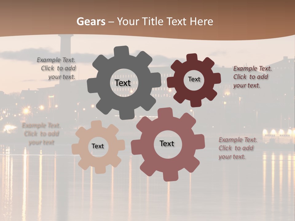 A Large Body Of Water With A City In The Background PowerPoint Template