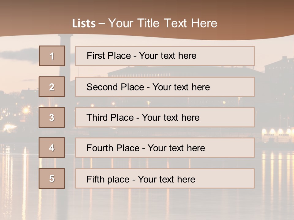 A Large Body Of Water With A City In The Background PowerPoint Template