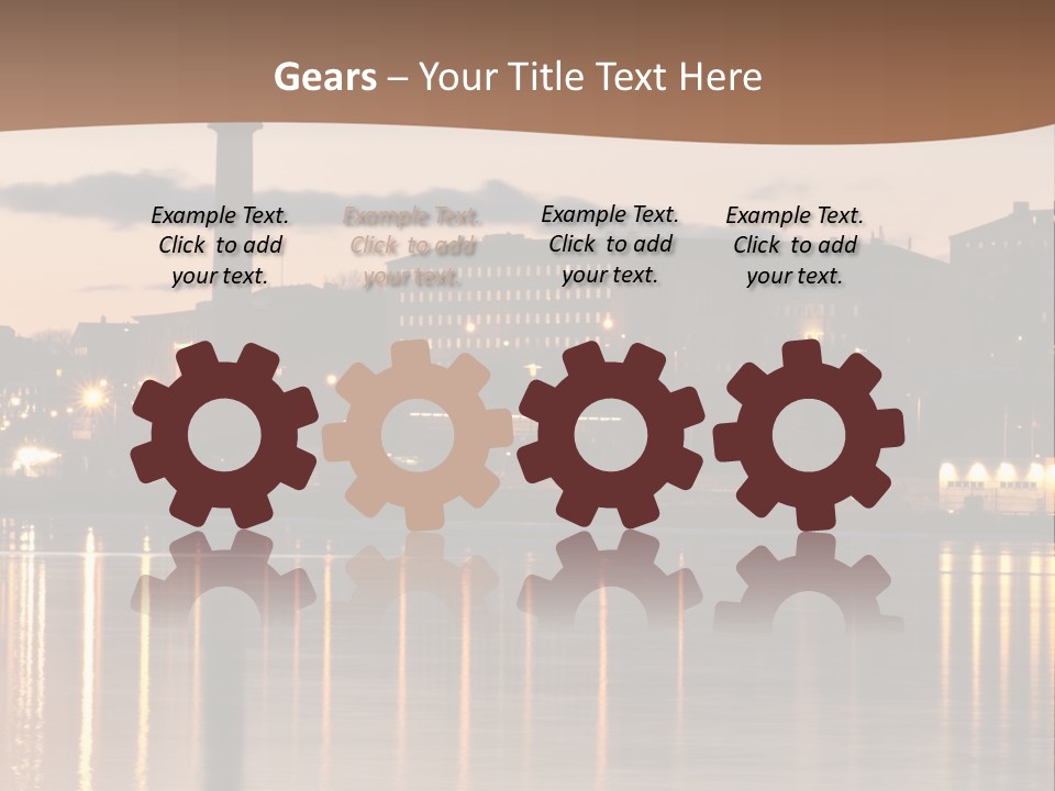 A Large Body Of Water With A City In The Background PowerPoint Template