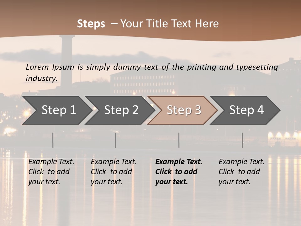 A Large Body Of Water With A City In The Background PowerPoint Template