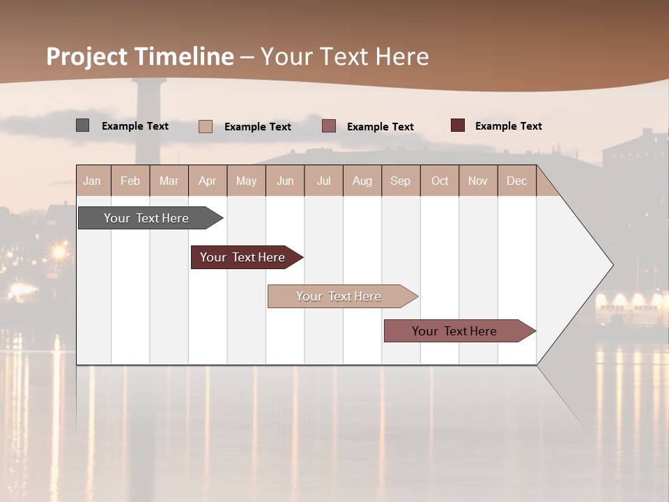 A Large Body Of Water With A City In The Background PowerPoint Template