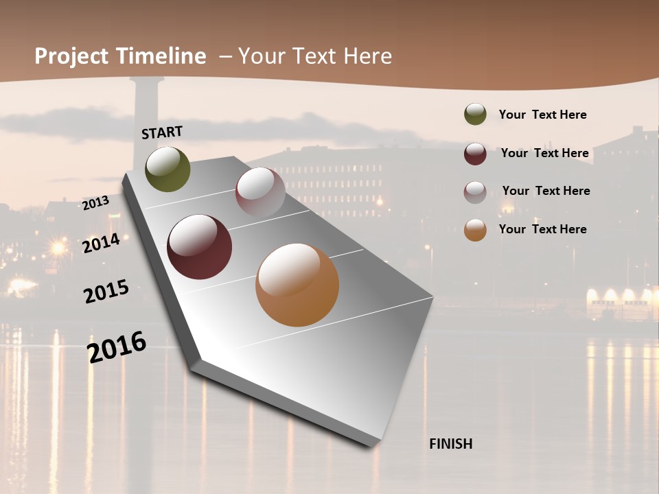 A Large Body Of Water With A City In The Background PowerPoint Template