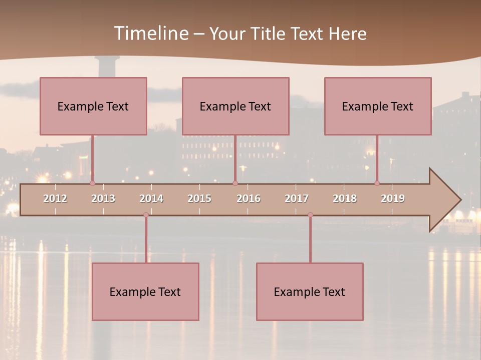 A Large Body Of Water With A City In The Background PowerPoint Template