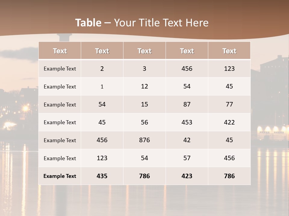 A Large Body Of Water With A City In The Background PowerPoint Template