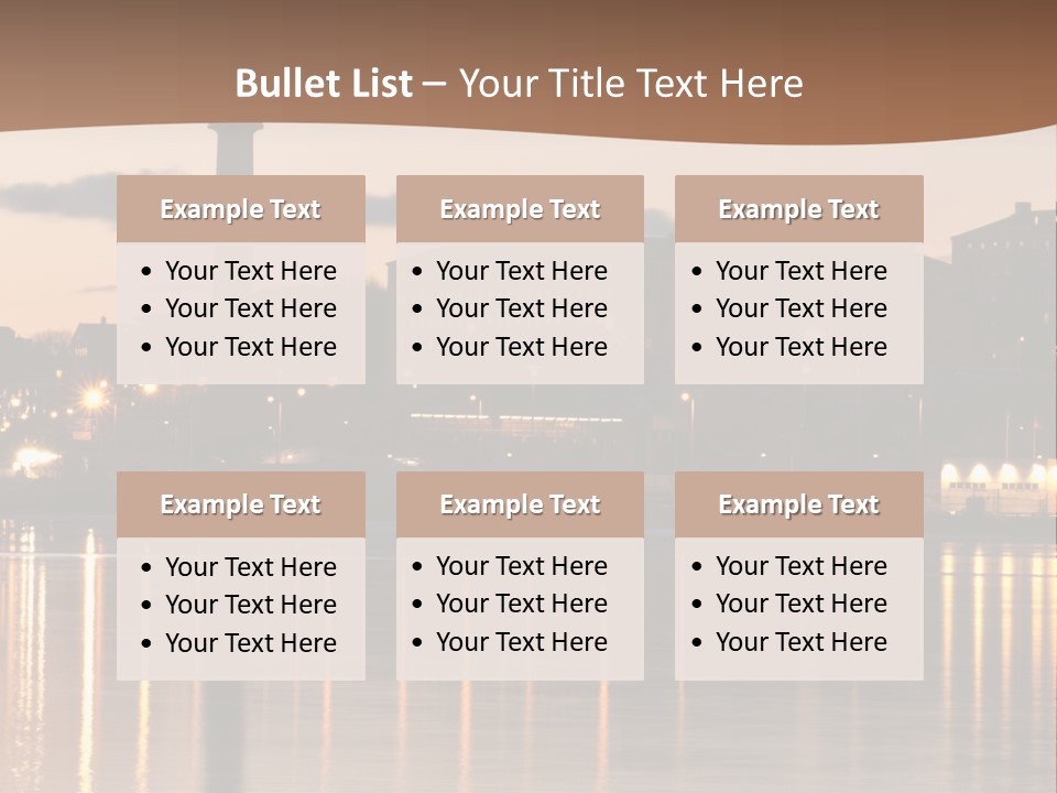 A Large Body Of Water With A City In The Background PowerPoint Template