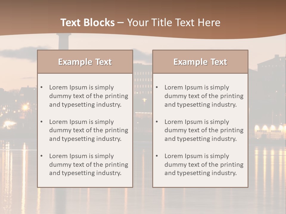 A Large Body Of Water With A City In The Background PowerPoint Template