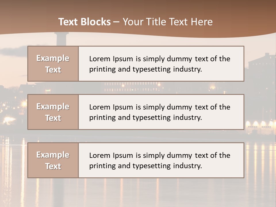 A Large Body Of Water With A City In The Background PowerPoint Template