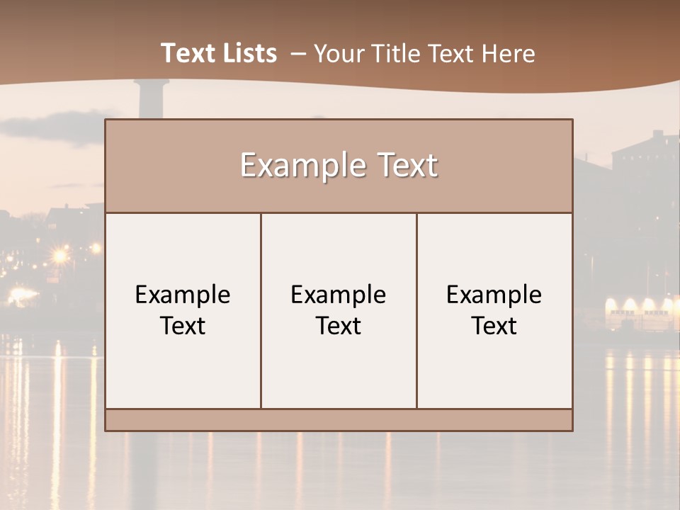 A Large Body Of Water With A City In The Background PowerPoint Template
