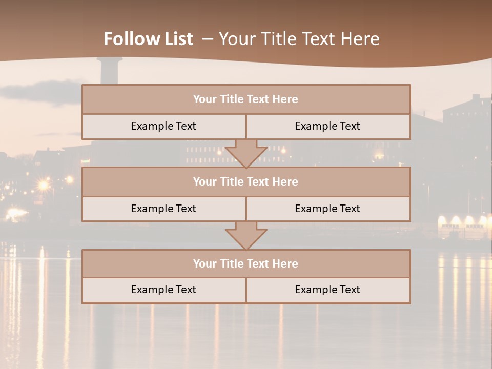 A Large Body Of Water With A City In The Background PowerPoint Template