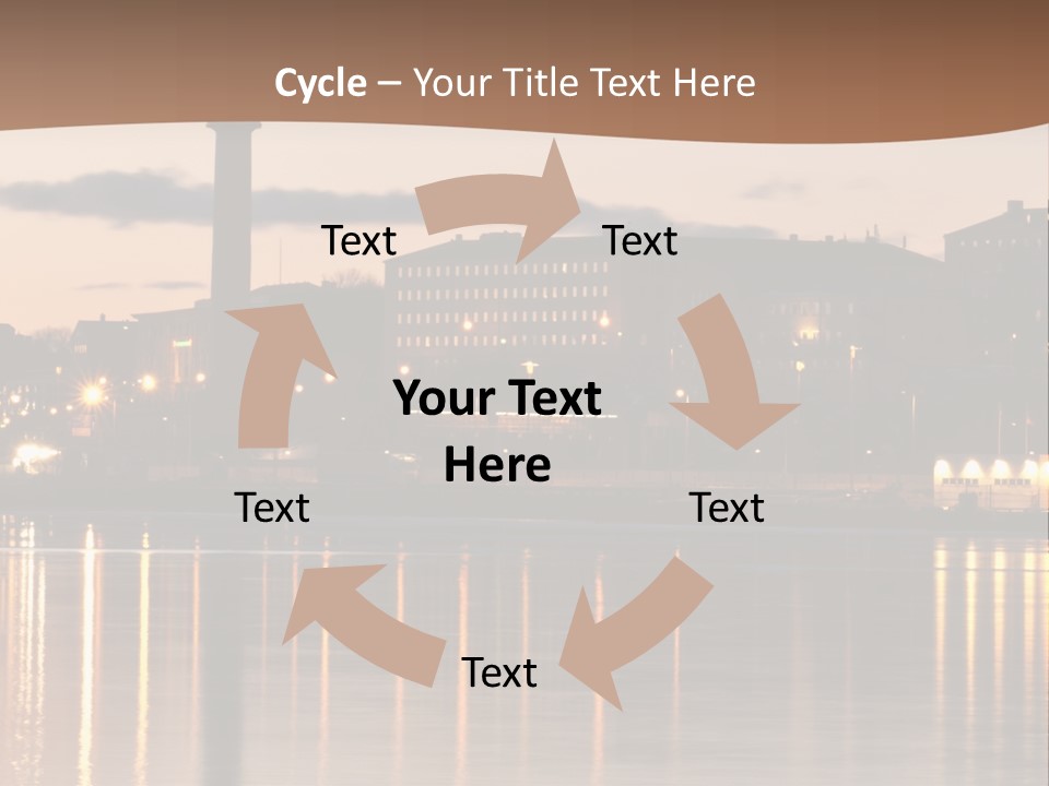A Large Body Of Water With A City In The Background PowerPoint Template