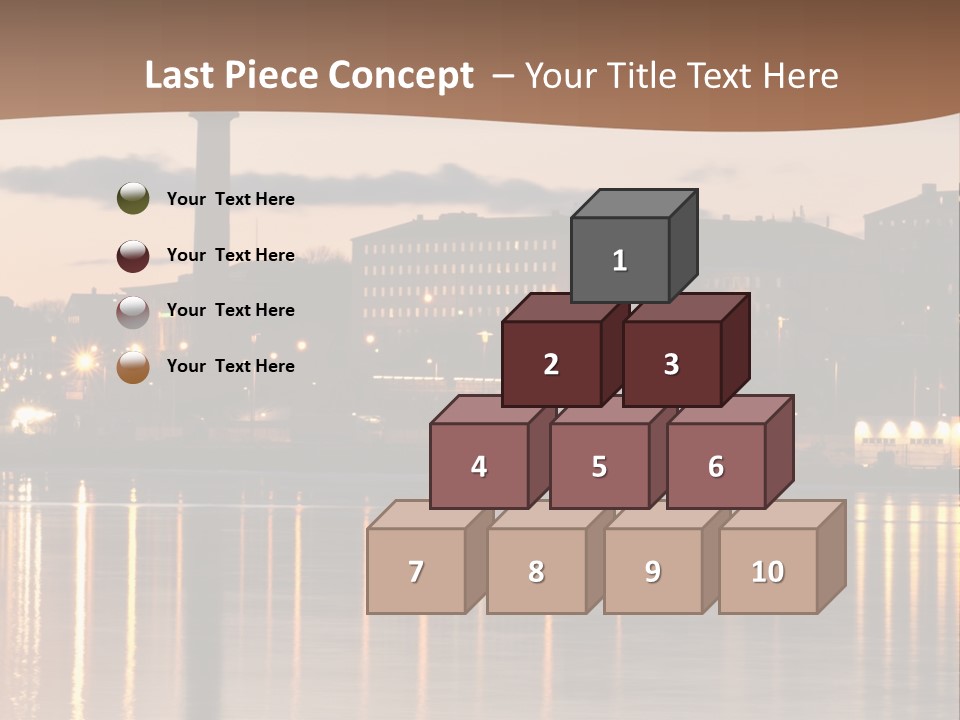 A Large Body Of Water With A City In The Background PowerPoint Template