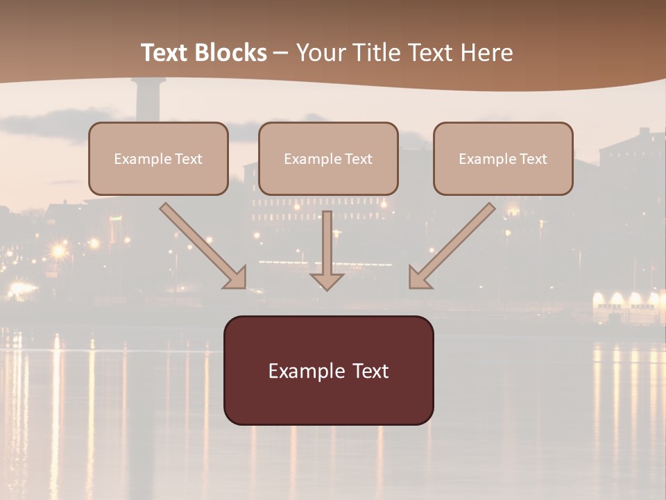 A Large Body Of Water With A City In The Background PowerPoint Template