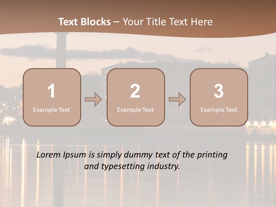 A Large Body Of Water With A City In The Background PowerPoint Template