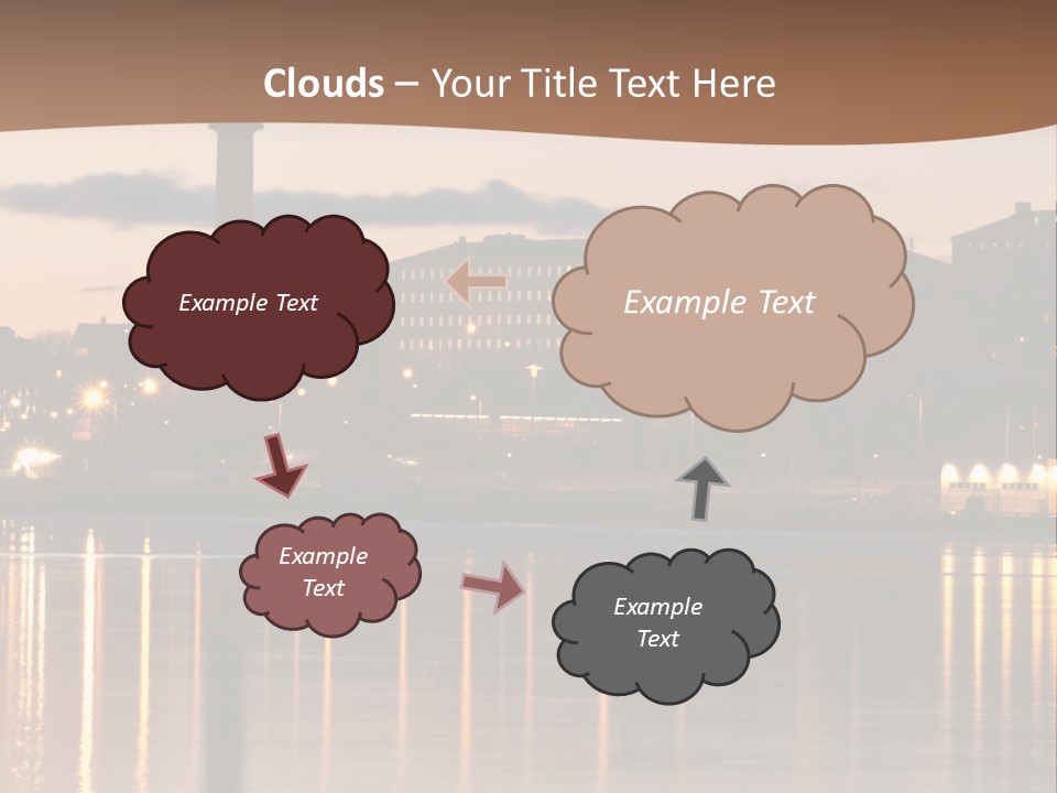 A Large Body Of Water With A City In The Background PowerPoint Template