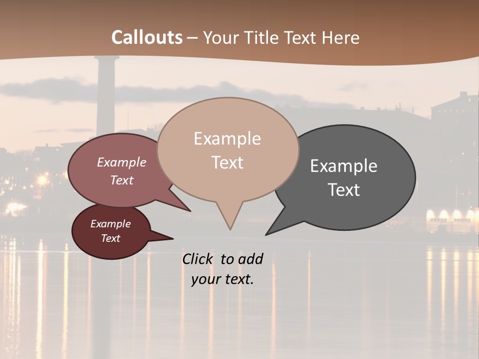 A Large Body Of Water With A City In The Background PowerPoint Template