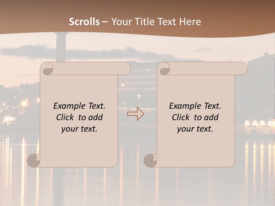 A Large Body Of Water With A City In The Background PowerPoint Template