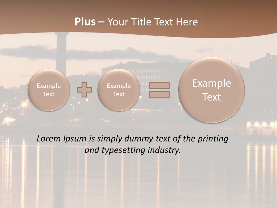 A Large Body Of Water With A City In The Background PowerPoint Template