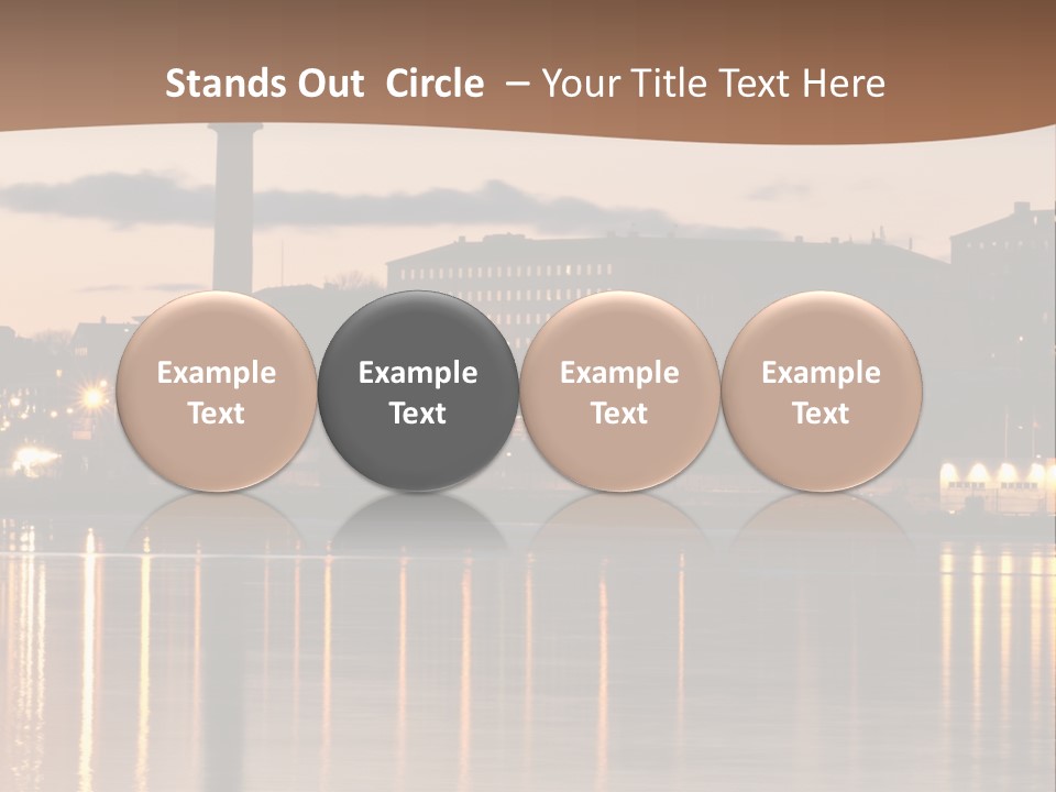 A Large Body Of Water With A City In The Background PowerPoint Template