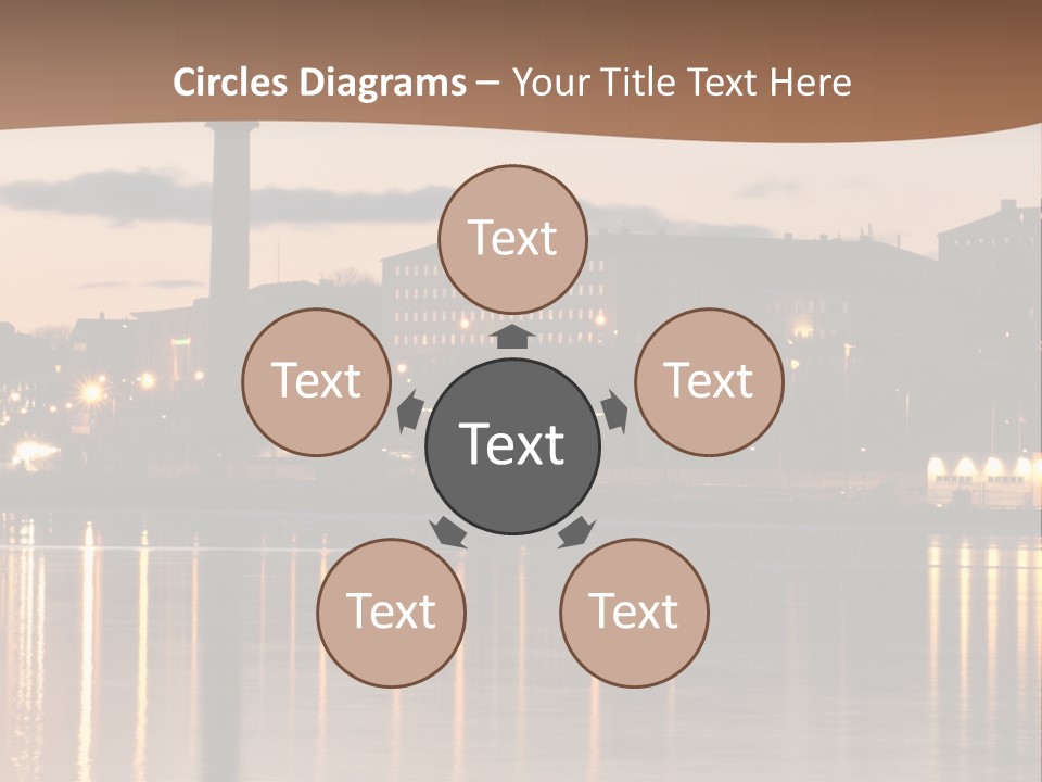 A Large Body Of Water With A City In The Background PowerPoint Template