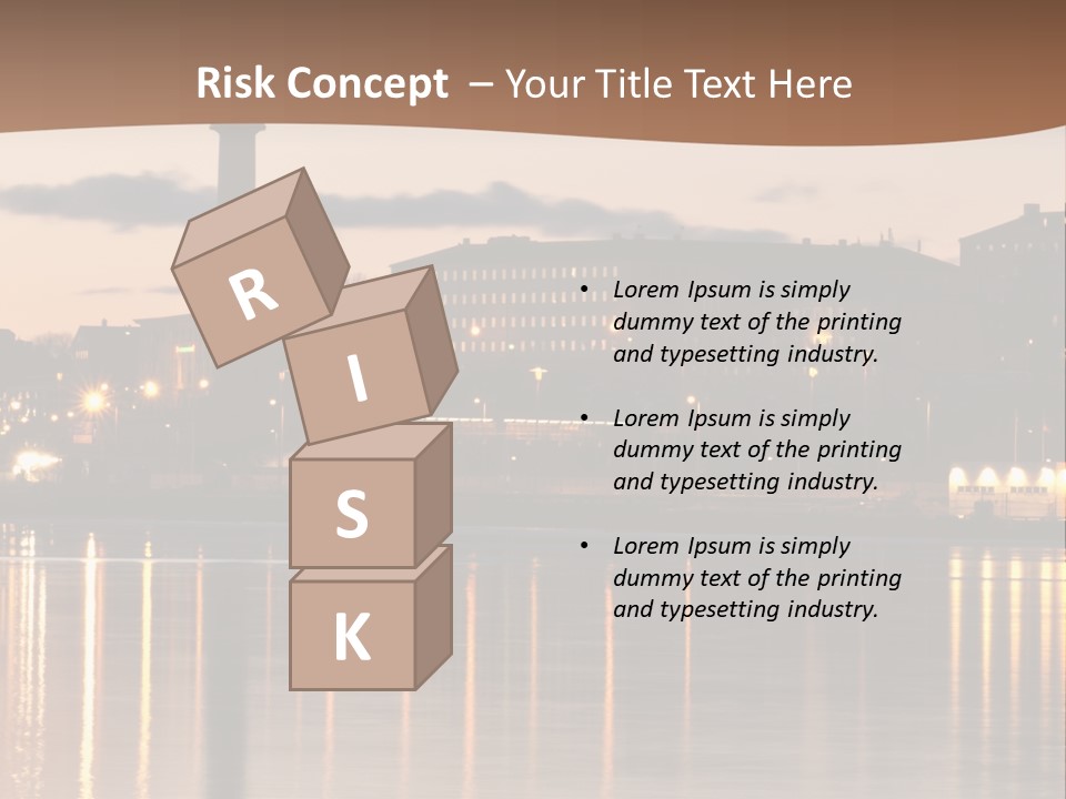 A Large Body Of Water With A City In The Background PowerPoint Template