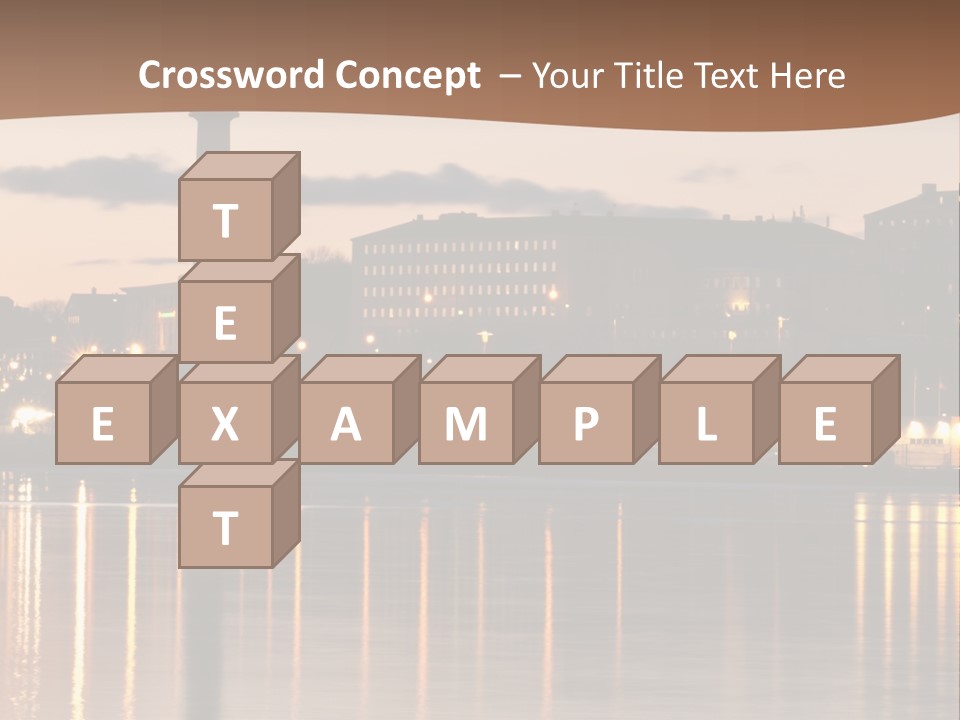 A Large Body Of Water With A City In The Background PowerPoint Template