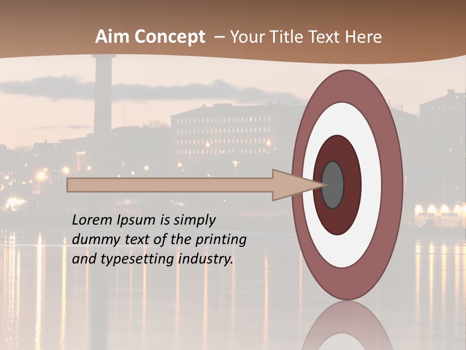 A Large Body Of Water With A City In The Background PowerPoint Template