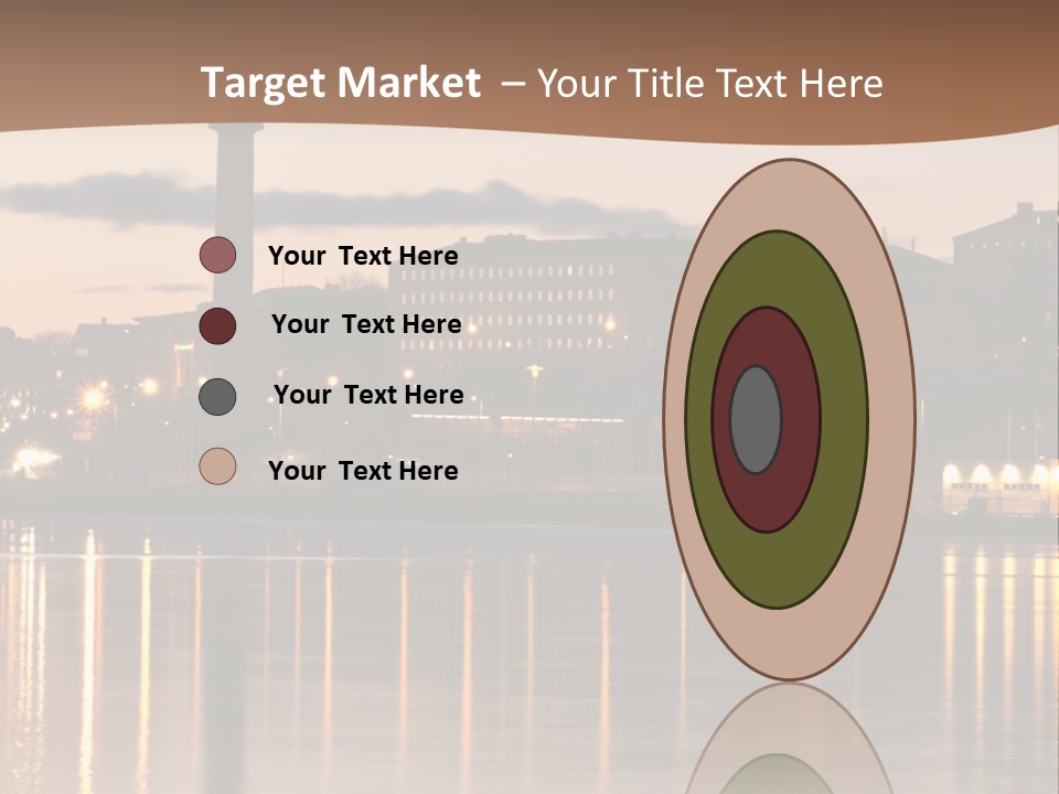 A Large Body Of Water With A City In The Background PowerPoint Template