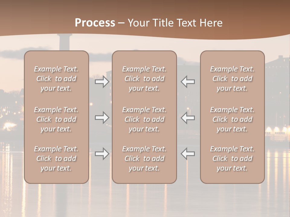 A Large Body Of Water With A City In The Background PowerPoint Template