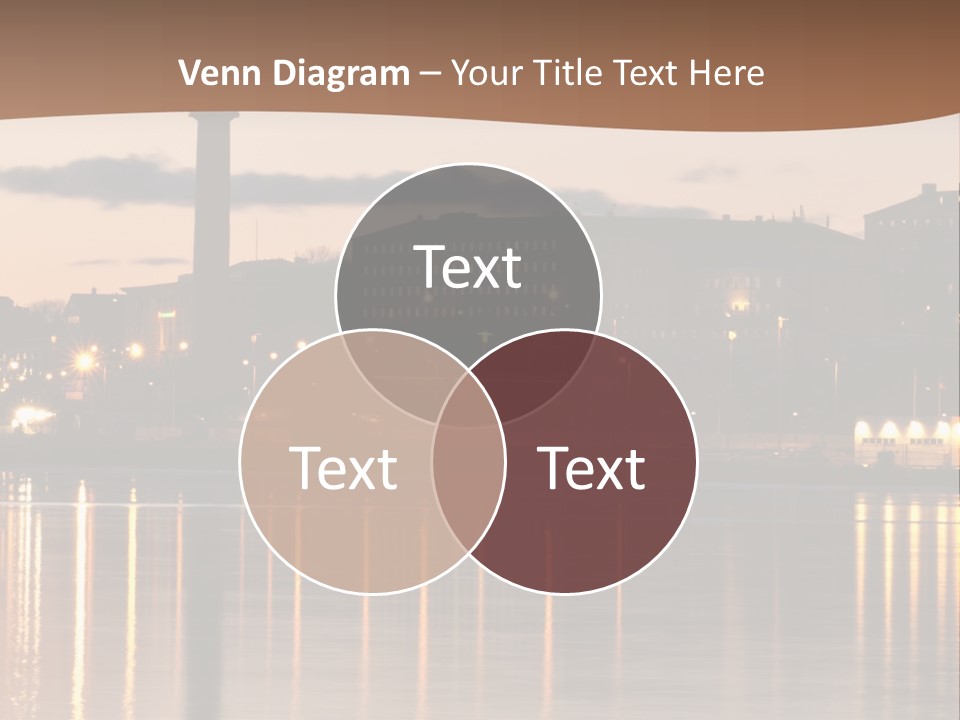 A Large Body Of Water With A City In The Background PowerPoint Template