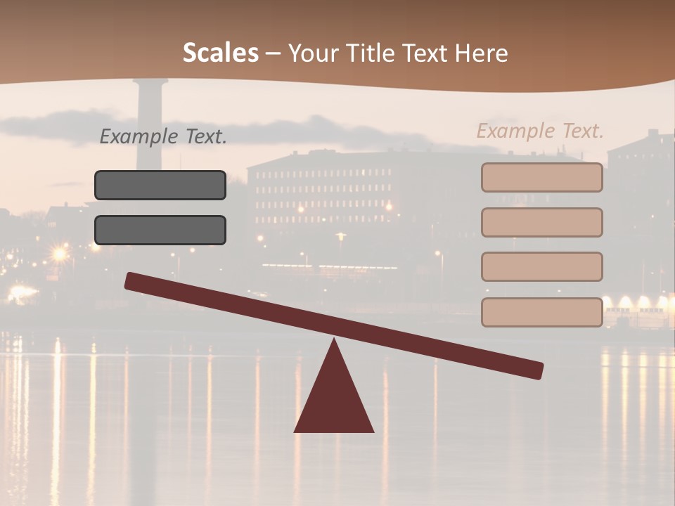 A Large Body Of Water With A City In The Background PowerPoint Template