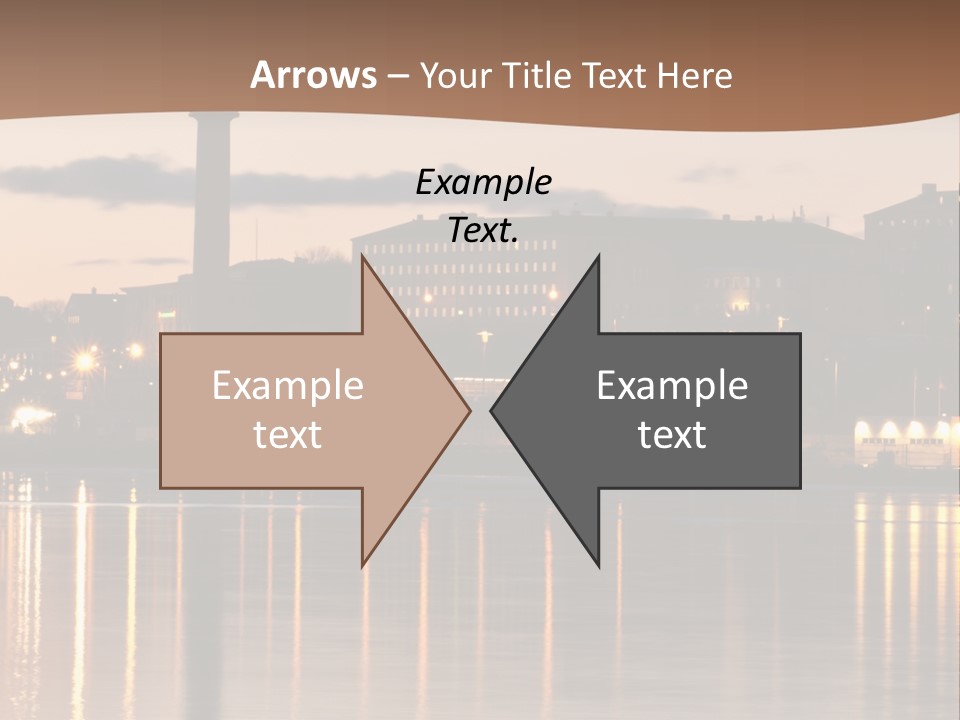 A Large Body Of Water With A City In The Background PowerPoint Template