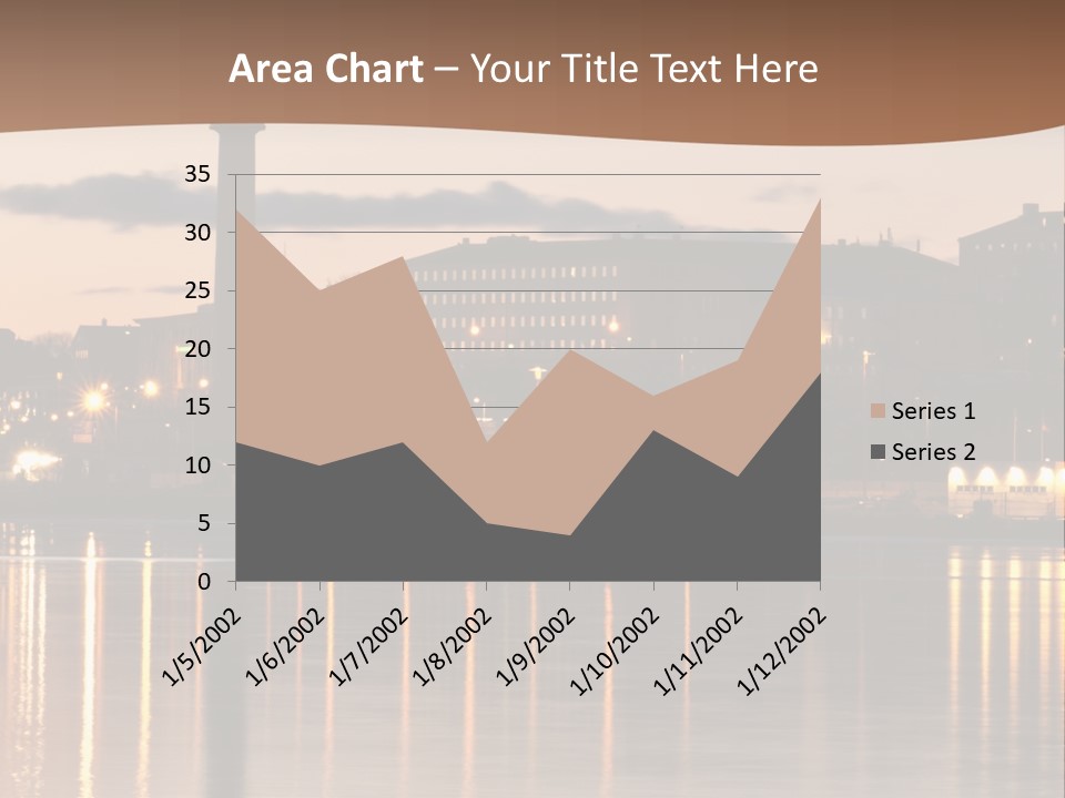 A Large Body Of Water With A City In The Background PowerPoint Template