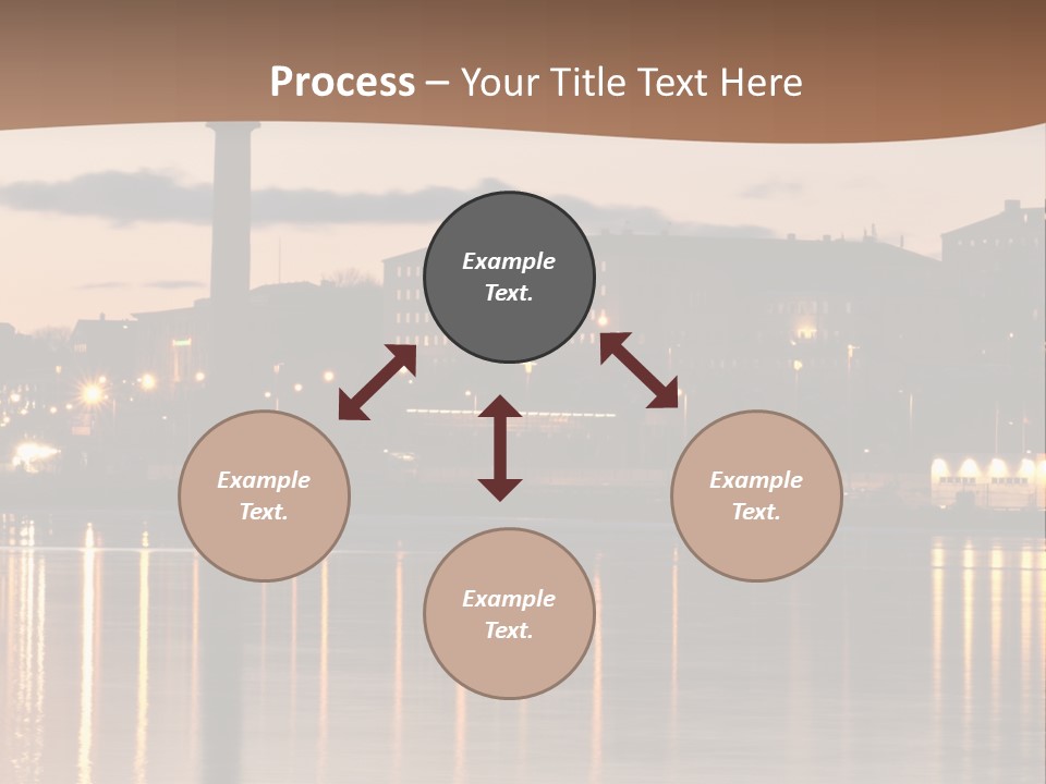 A Large Body Of Water With A City In The Background PowerPoint Template