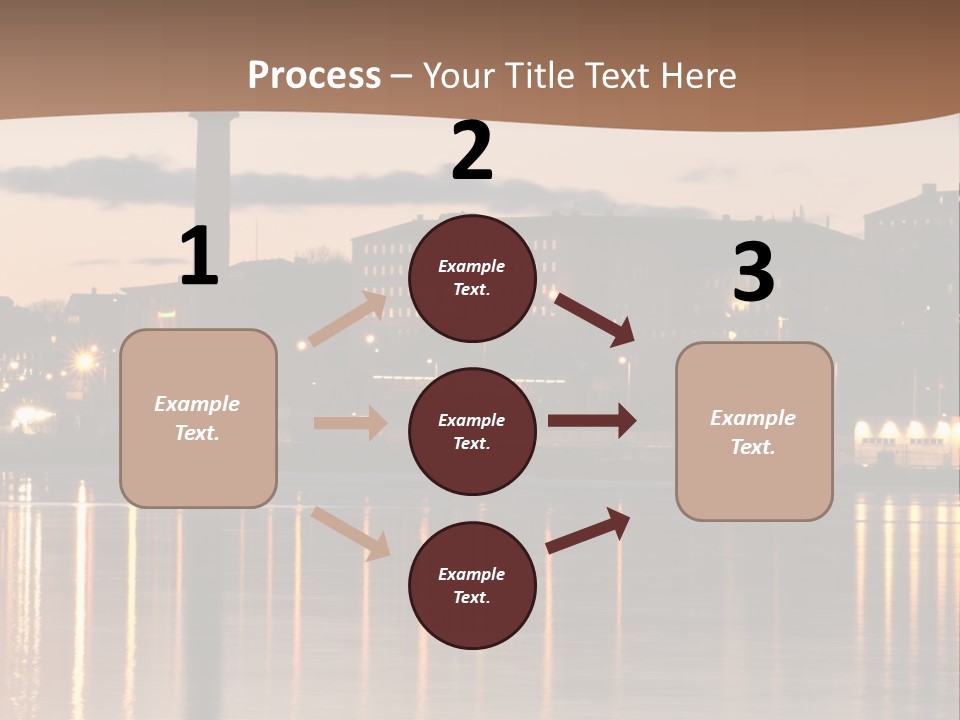 A Large Body Of Water With A City In The Background PowerPoint Template