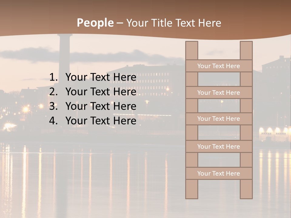 A Large Body Of Water With A City In The Background PowerPoint Template