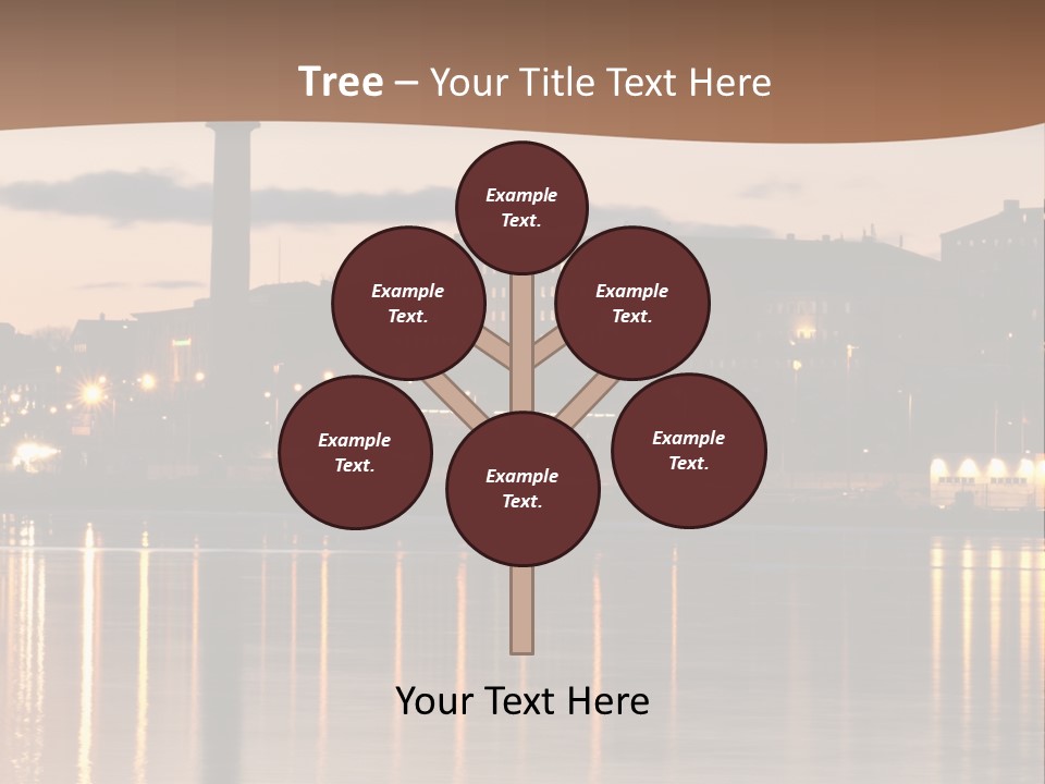 A Large Body Of Water With A City In The Background PowerPoint Template