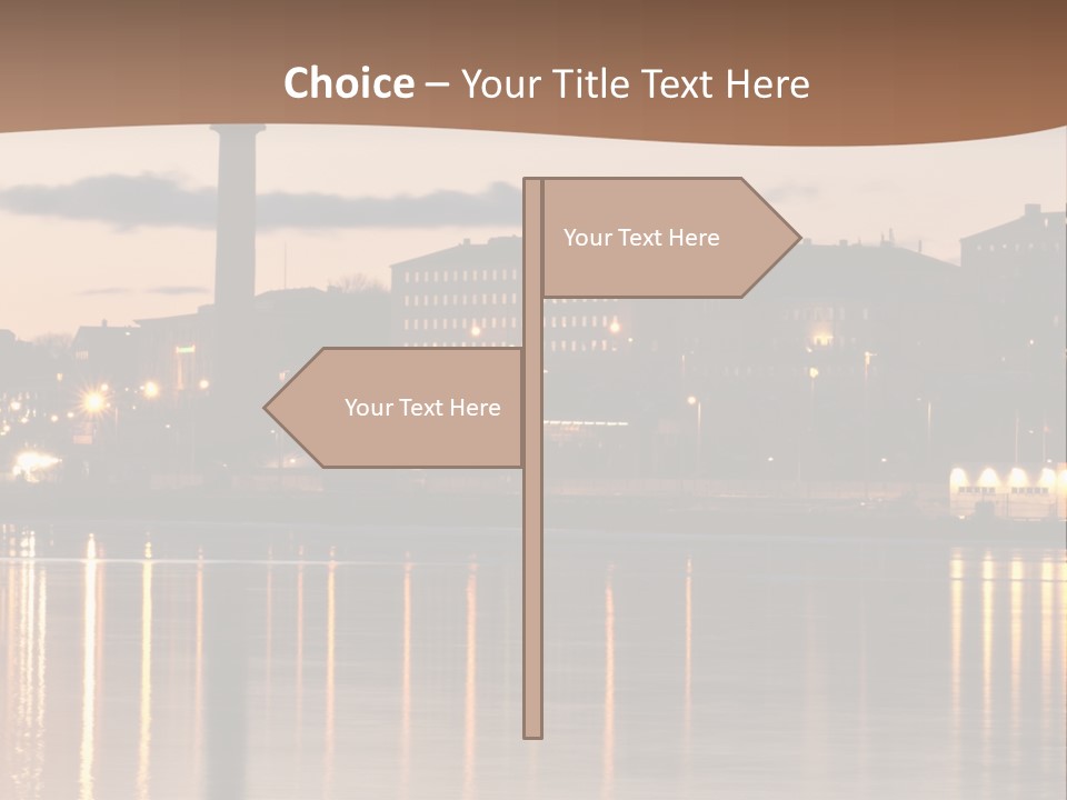 A Large Body Of Water With A City In The Background PowerPoint Template