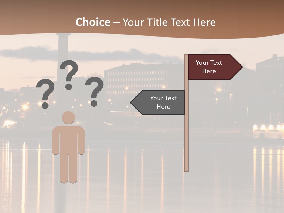 A Large Body Of Water With A City In The Background PowerPoint Template