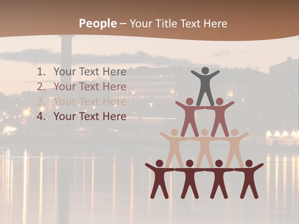 A Large Body Of Water With A City In The Background PowerPoint Template