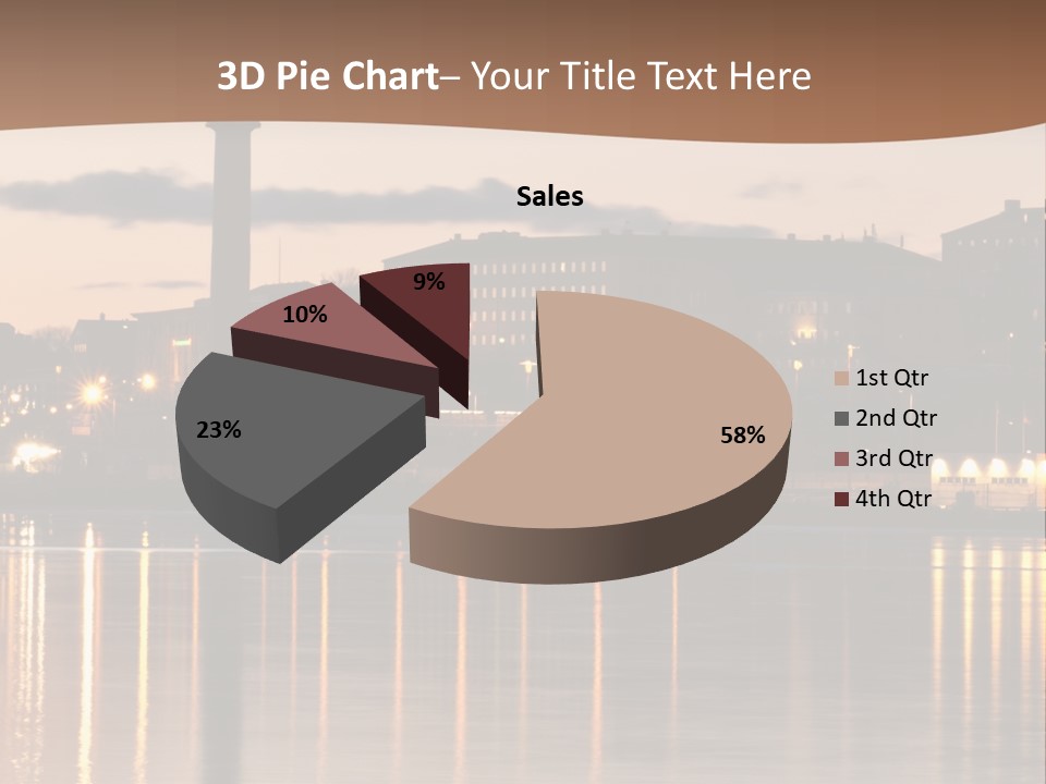 A Large Body Of Water With A City In The Background PowerPoint Template