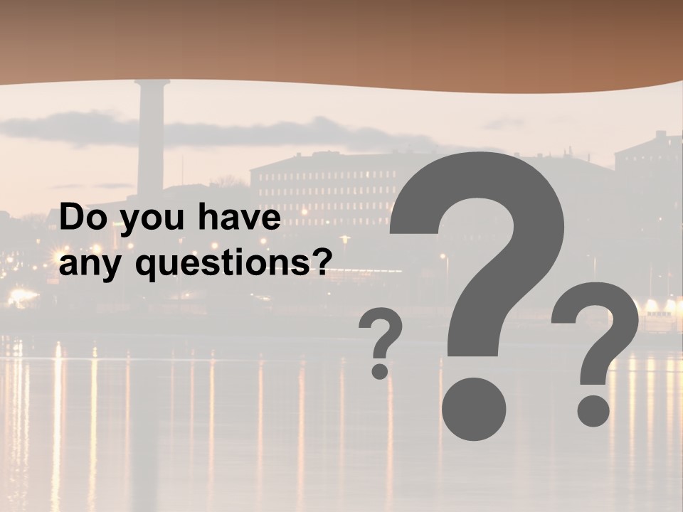 A Large Body Of Water With A City In The Background PowerPoint Template